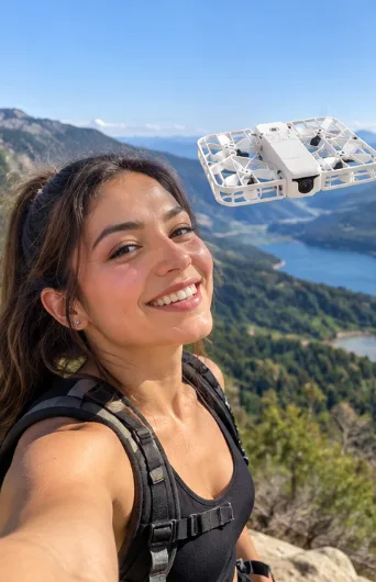 HOVERAir X1 - Fly More Cámara de vuelo autónomo de bolsillo - Fly More Combo 125 g Ligero 5 rutas de vuelo preprogramadas Sistema láser VIO y ToF Resistente a la intemperie Garantía de 12 meses Bolso plegable Drones de grabación electrónica - plegable.